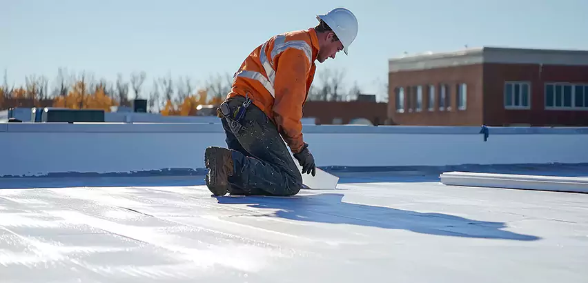 Flat Roof Drain Installation in Woodridge