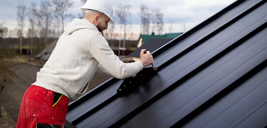 Tin Roof Ridge Cap Installation in Woodridge